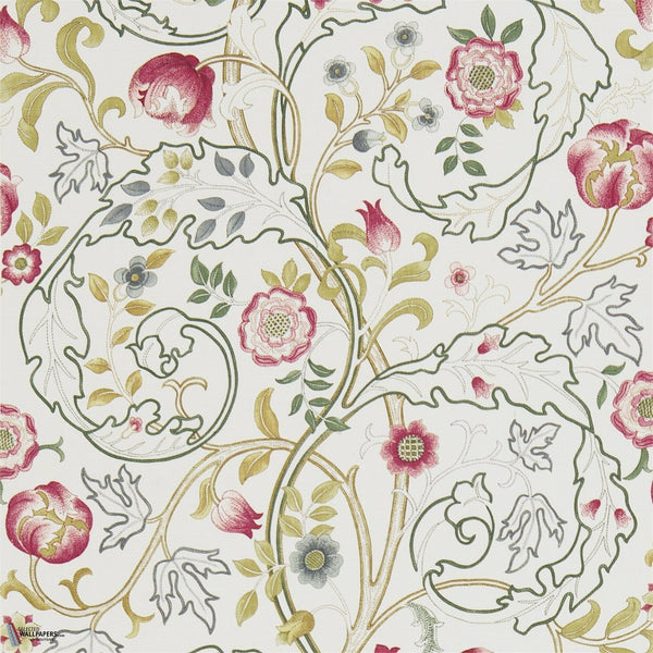 Mary Isobel Stoff in Pink/Ivory von Morris & Co