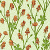 Monkshood wallpaper in Tangerine/Sage by Morris & Co