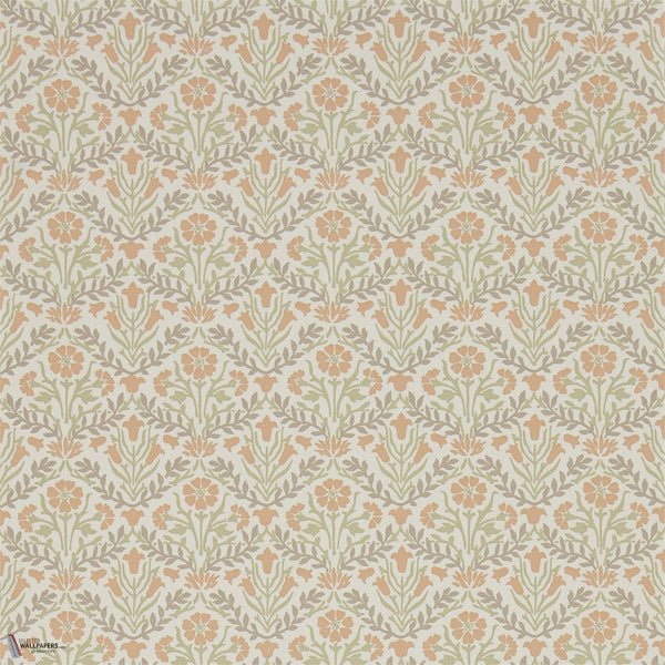 Morris Bellflowers behang in Saffron/Olive van Morris & Co