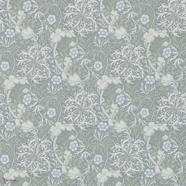 Morris Seaweed behang in Silver/Ecru van Morris & Co