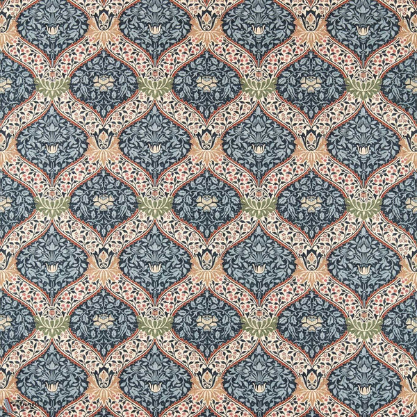 Norbury tessuto in Indigo di Morris & Co