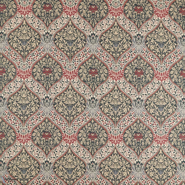 Norbury Weave tejido en Slate/Plum de Morris & Co