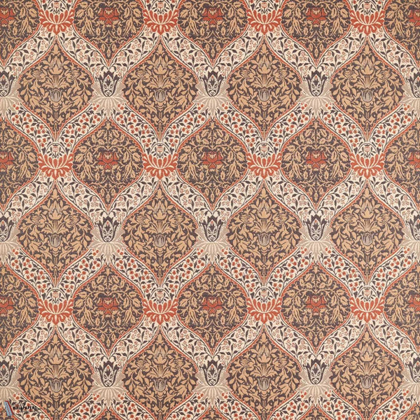 Norbury Weave tejido en Tobacco/Russet de Morris & Co