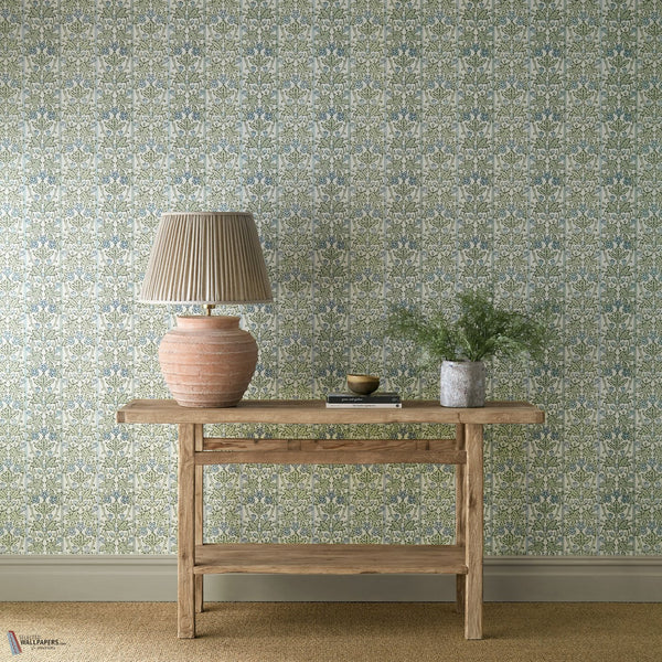 Oak & Blossom Tapete in Thyme/Woad von Morris & Co