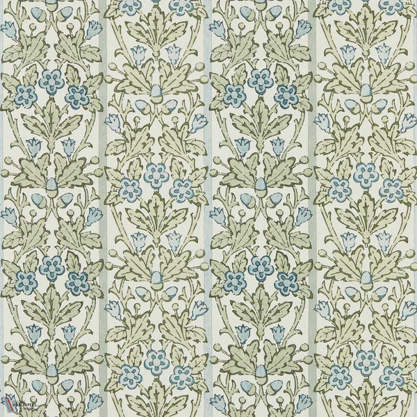 Oak & Blossom Tapete in Thyme/Woad von Morris & Co