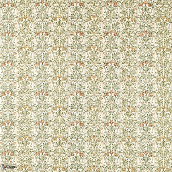 Oak & Blossom tessuto in Chestnut/Primrose di Morris & Co