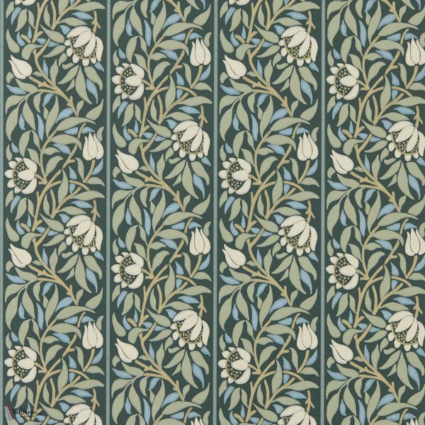 Peony Trellis wallpaper in Bayleaf/Slate by Morris & Co