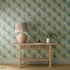Persian Tulip wallpaper in Teal by Morris & Co