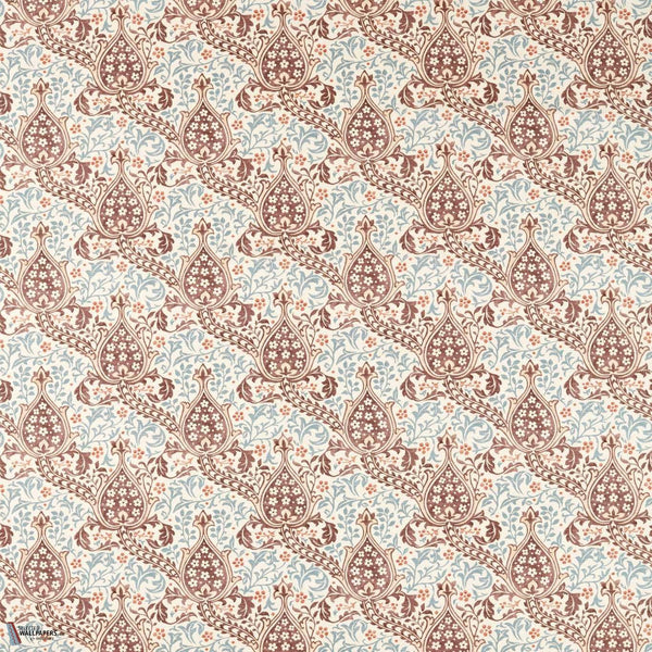 Persian Tulip tejido en Umber/Mineral Blue de Morris & Co