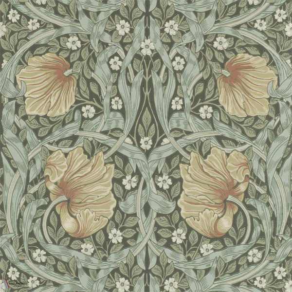 Pimpernel papier peint en Bayleaf/Manilla de Morris & Co