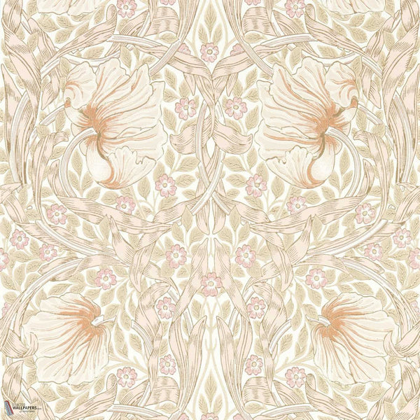 Pimpernel papier peint en Cochineal Pink de Morris & Co