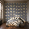 Pimpernel papier peint en Indigo/Hemp de Morris & Co