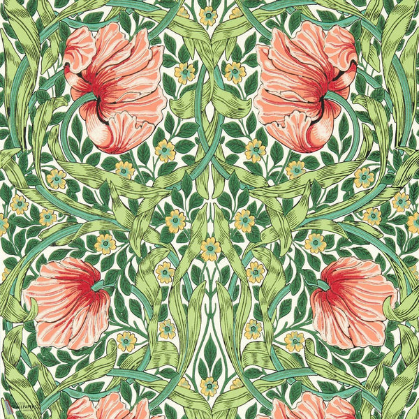 Pimpernel papier peint en Shamrock/Watermelon de Morris & Co