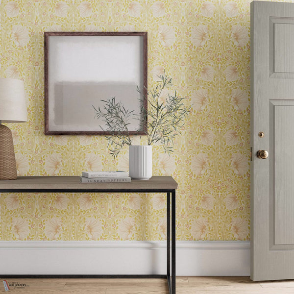 Pimpernel papier peint en Sunflower Pink de Morris & Co
