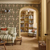 Pimpernel behang in Walnut/Sage van Morris & Co
