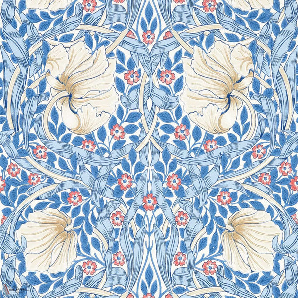 Pimpernel papier peint en Woad de Morris & Co
