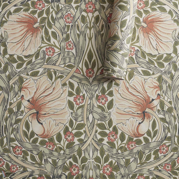 Pimpernel behang in Rose Cockle/Sage van Morris & Co