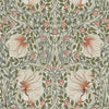 Pimpernel behang in Rose Cockle/Sage van Morris & Co