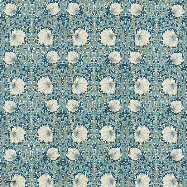 Pimpernel fabric in Cobalt/Mineral by Morris & Co