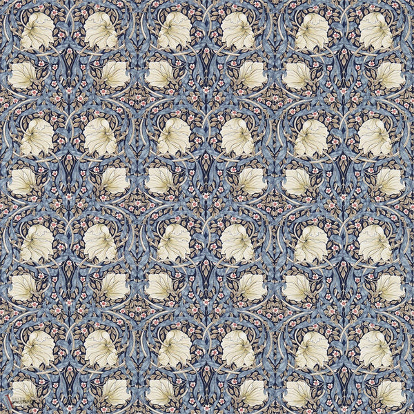 Pimpernel fabric in Indigo/Hemp by Morris & Co