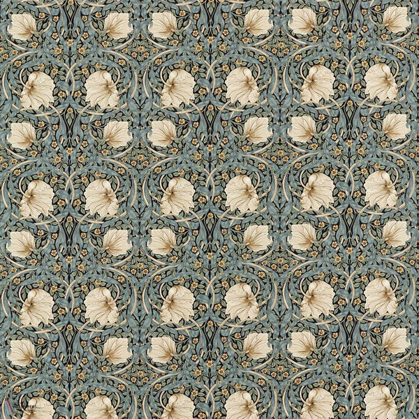 Pimpernel fabric in Ink/Sage by Morris & Co