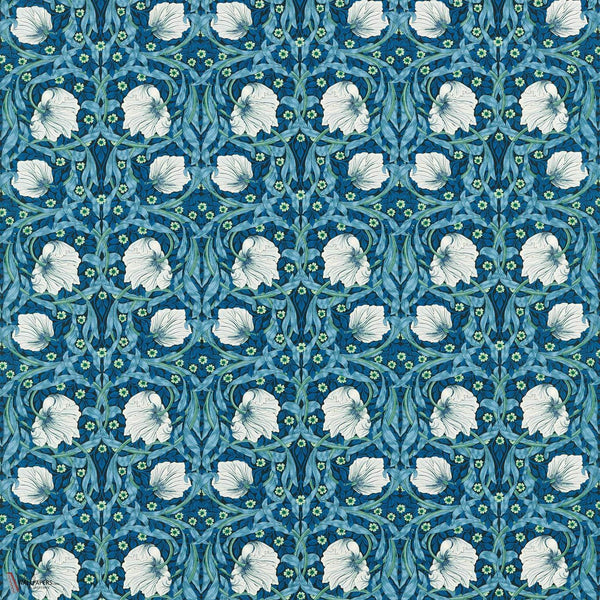 Pimpernel fabric in Midnight/Opal by Morris & Co