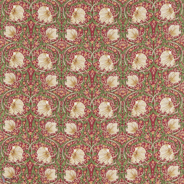 Pimpernel fabric in Red/Thyme by Morris & Co
