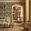 Pimpernel papel pintado en Walnut/Sage de Morris & Co