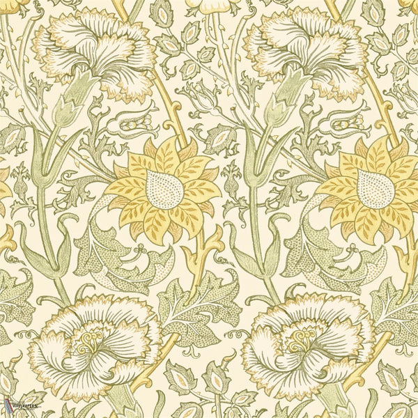 Pink & Rose behang in Cowslip/Fennel van Morris & Co