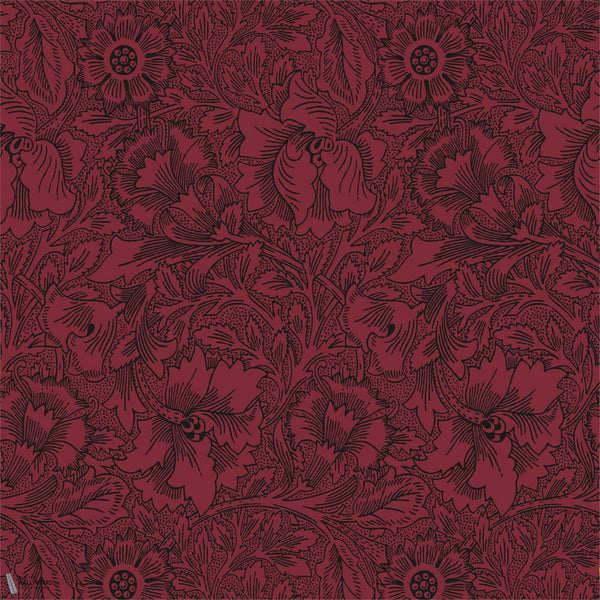 Poppy behang in Claret van Morris & Co