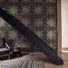 Pure Net Ceiling behang in Charcoal/Gold van Morris & Co