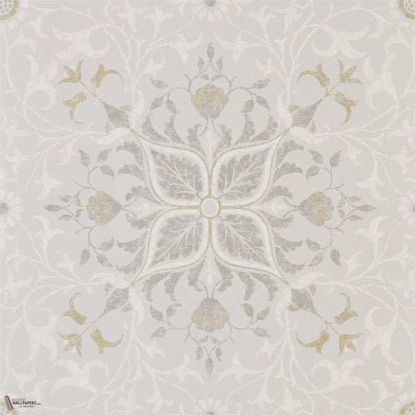 Pure Net Ceiling behang in Stone/Chalk van Morris & Co