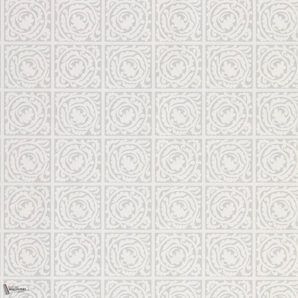 Pure Scroll behang in Lightish Grey van Morris & Co