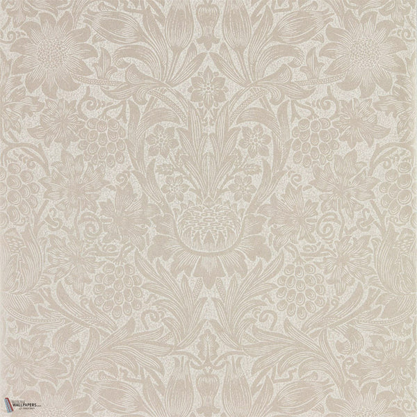 Pure Sunflower behang in Pearl/Ivory van Morris & Co