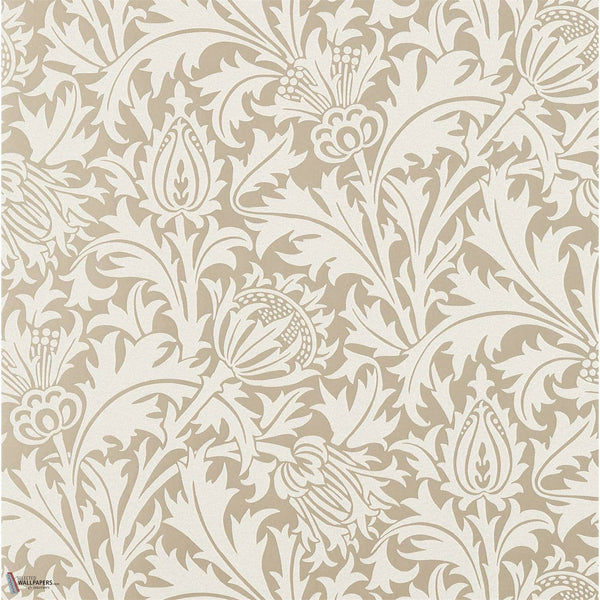 Pure Thistle (Beaded) Tapete in Gilver von Morris & Co
