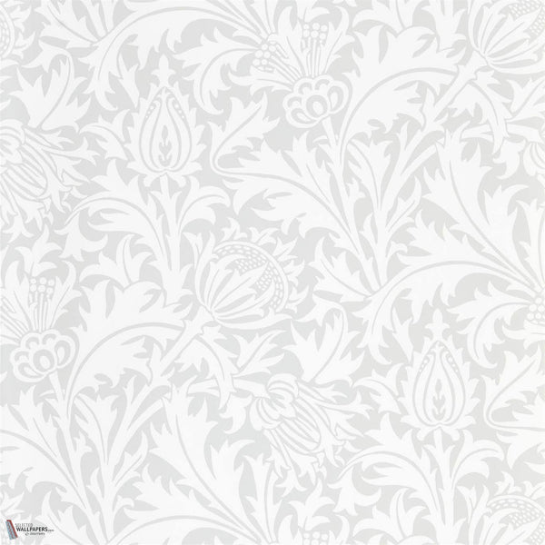 Pure Thistle Tapete in Grey Blue von Morris & Co