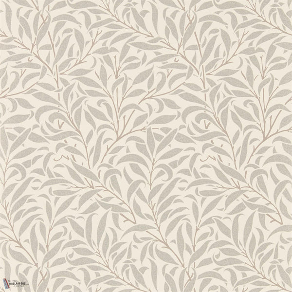 Pure Willow Bough behang in Ecru/Silver van Morris & Co