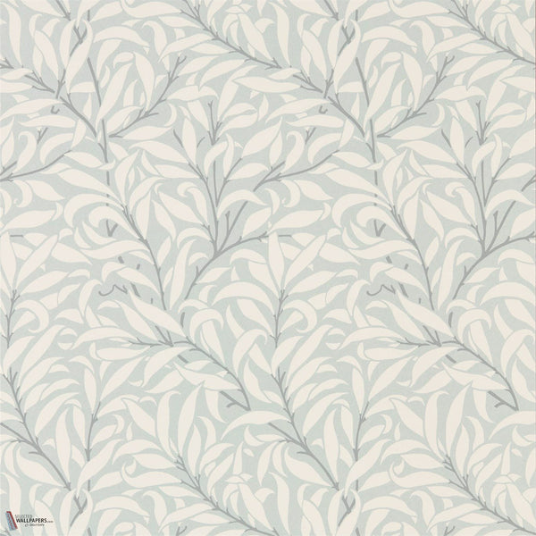 Pure Willow Bough behang in Eggshell/Chalk van Morris & Co