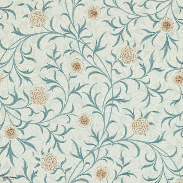 Scroll behang in Loden/Slate van Morris & Co