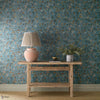 Scrolling Tulip wallpaper in Woad/Thyme by Morris & Co