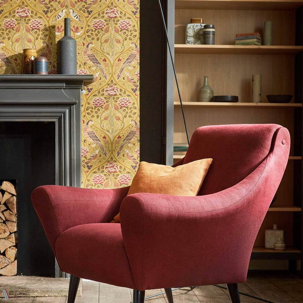 Seasons by May wallpaper in Saffron by Morris & Co