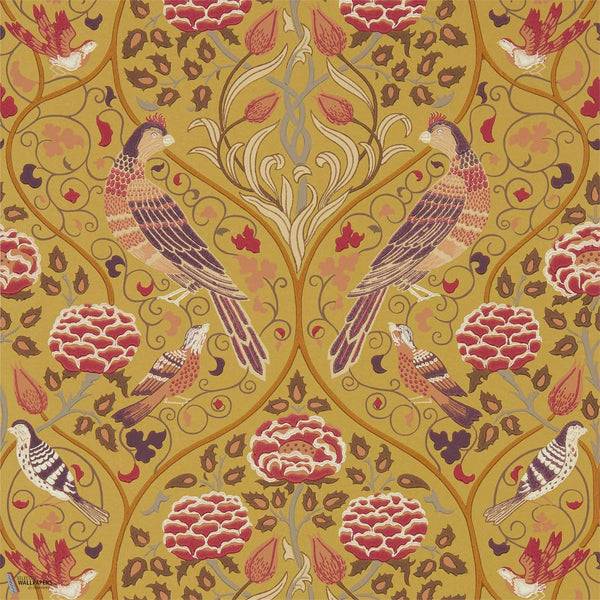 Seasons by May wallpaper in Saffron by Morris & Co