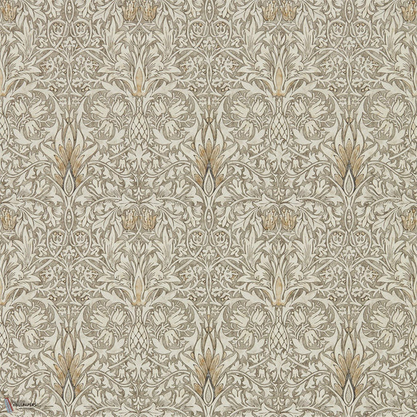 Snakeshead behang in Stone/Cream van Morris & Co