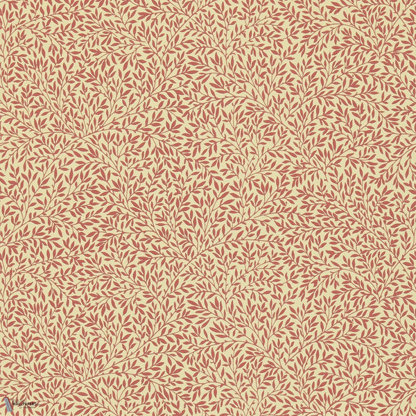 Standen behang in Beige/Red van Morris & Co