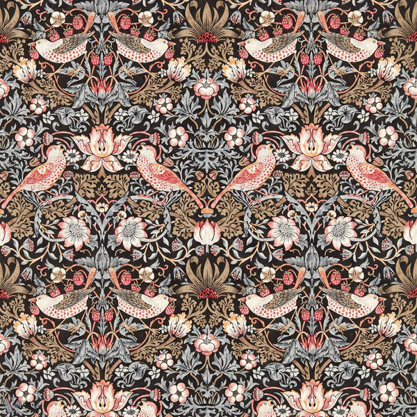 Strawberry Thief papel pintado en Old Fashioned de Morris & Co