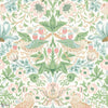 Strawberry Thief papel pintado en Cochineal Pink de Morris & Co