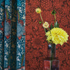 Sunflower papier peint en Chocolate/Red de Morris & Co