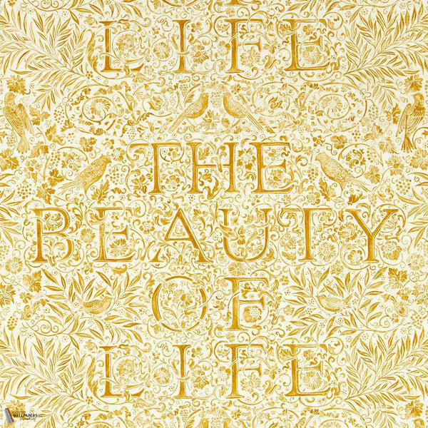 The Beauty of Life wallpaper in Sunflower by Morris & Co