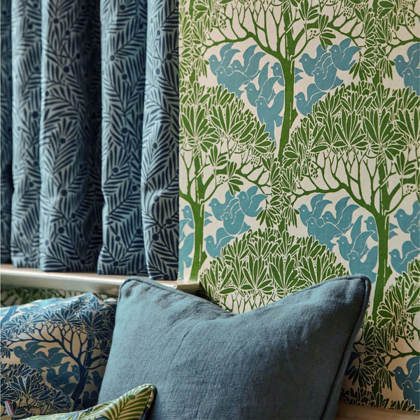 The Savaric wallpaper in Garden Green by Morris & Co