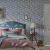 Wallflower wallpaper in Woad Blue by Morris & Co
